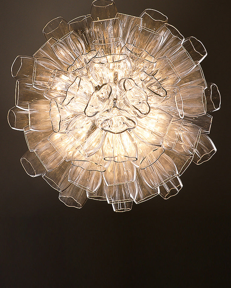 Lustre de foyer en verre à fleurs WOMO-WM2341