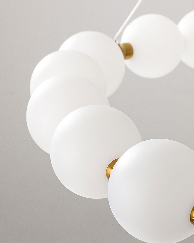 WOMO Lustre Cercle Perles Art Déco-WM2344