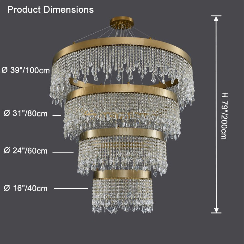 WOMO-WM2350 Cascade Crystal Chandelier