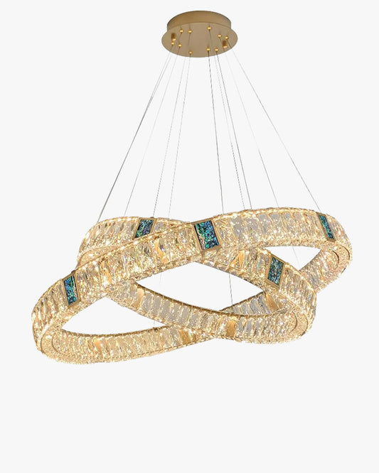 WOMO Lustre Luxe Rond Cristal Led Doré-WM2355