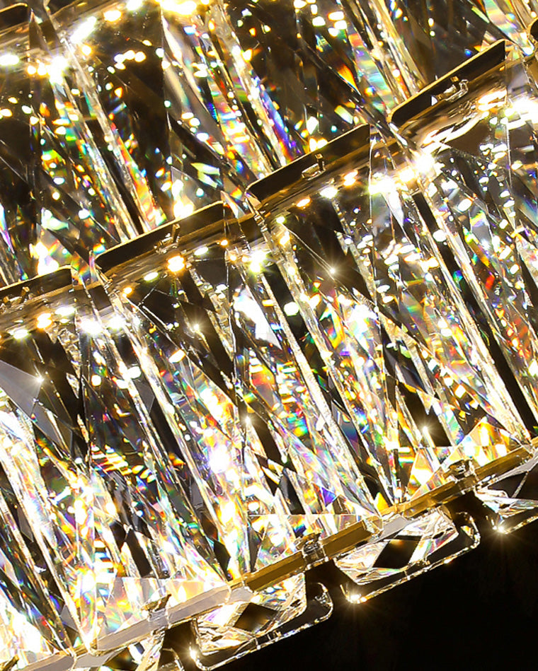 WOMO Luxury Round Golden Crystal LED Chandelier-WM2355