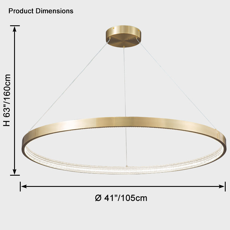 WOMO Lustre Anneaux Led Doré/Noir-WM2357