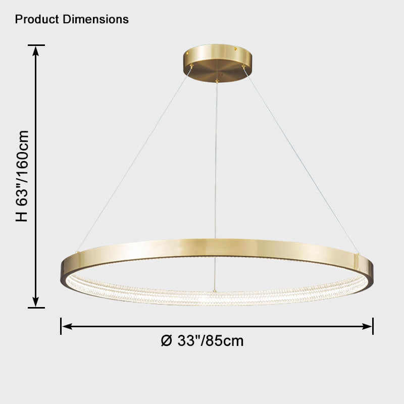 WOMO Lustre Anneaux Led Doré/Noir-WM2357