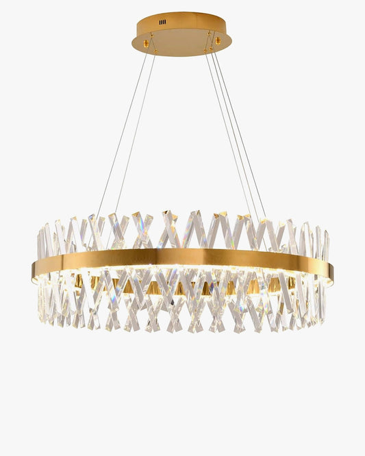 Lustre rond WOMO Gold Crystal Prism-WM2359