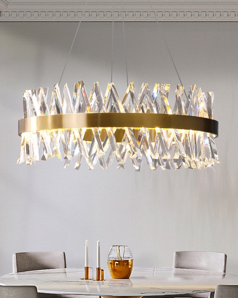 Lustre rond WOMO Gold Crystal Prism-WM2359