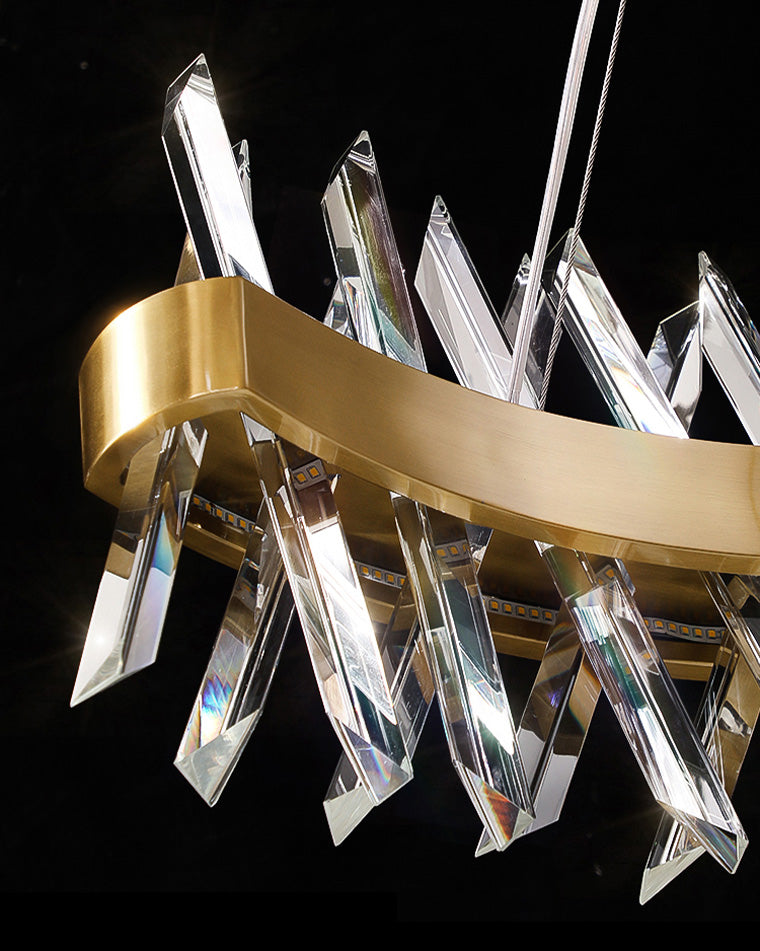Lustre rond WOMO Gold Crystal Prism-WM2359