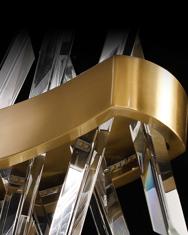 Lustre rond WOMO Gold Crystal Prism-WM2359
