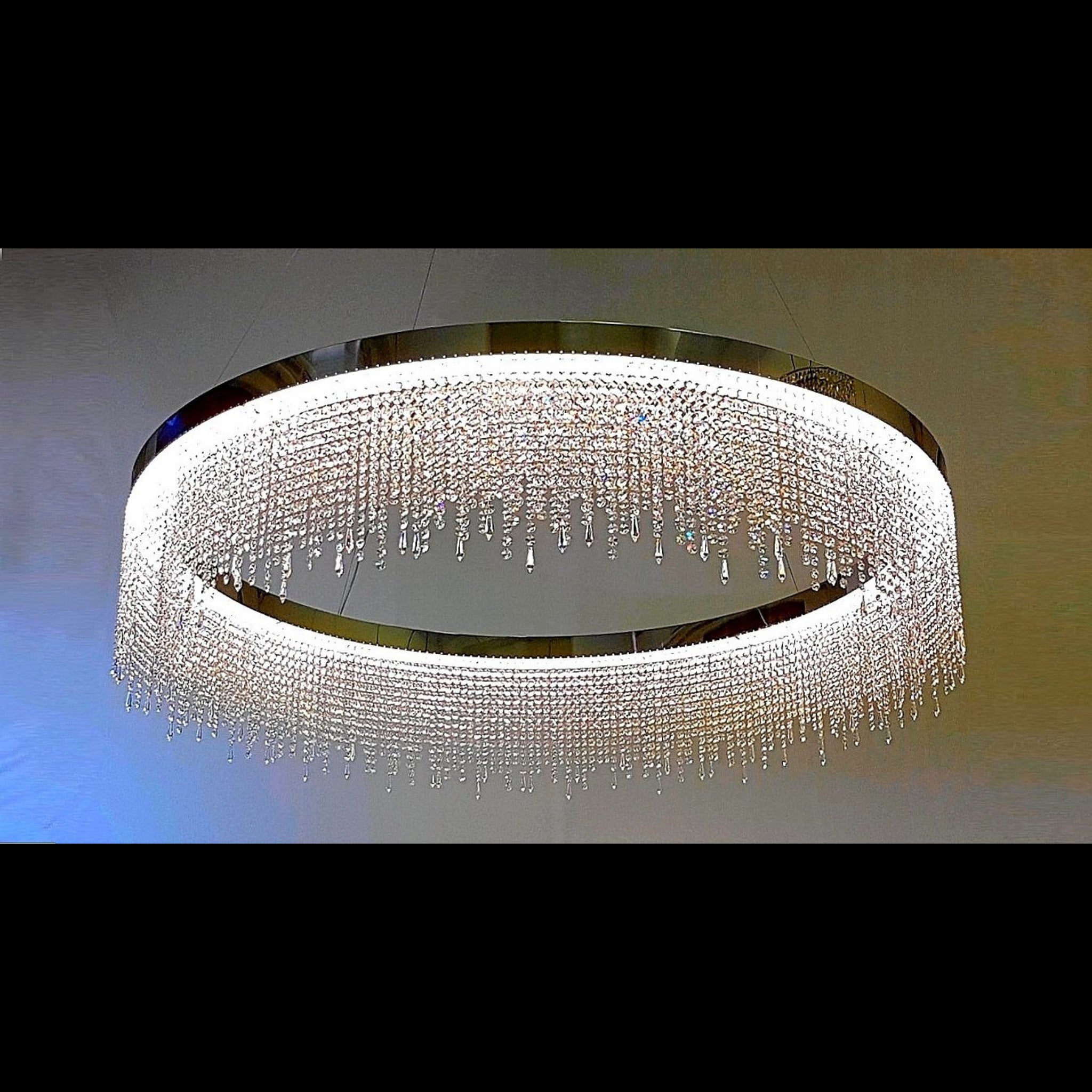 WOMO Lustre Rond Macramé Cristal-WM2362