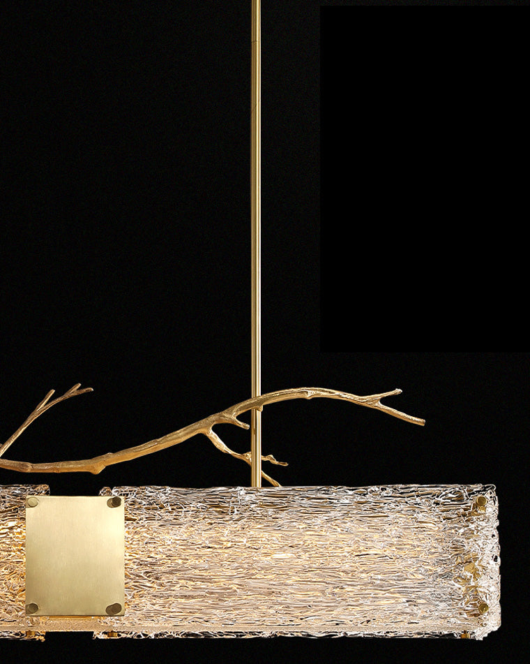 Lustre rectangulaire en verre WOMO-WM2364