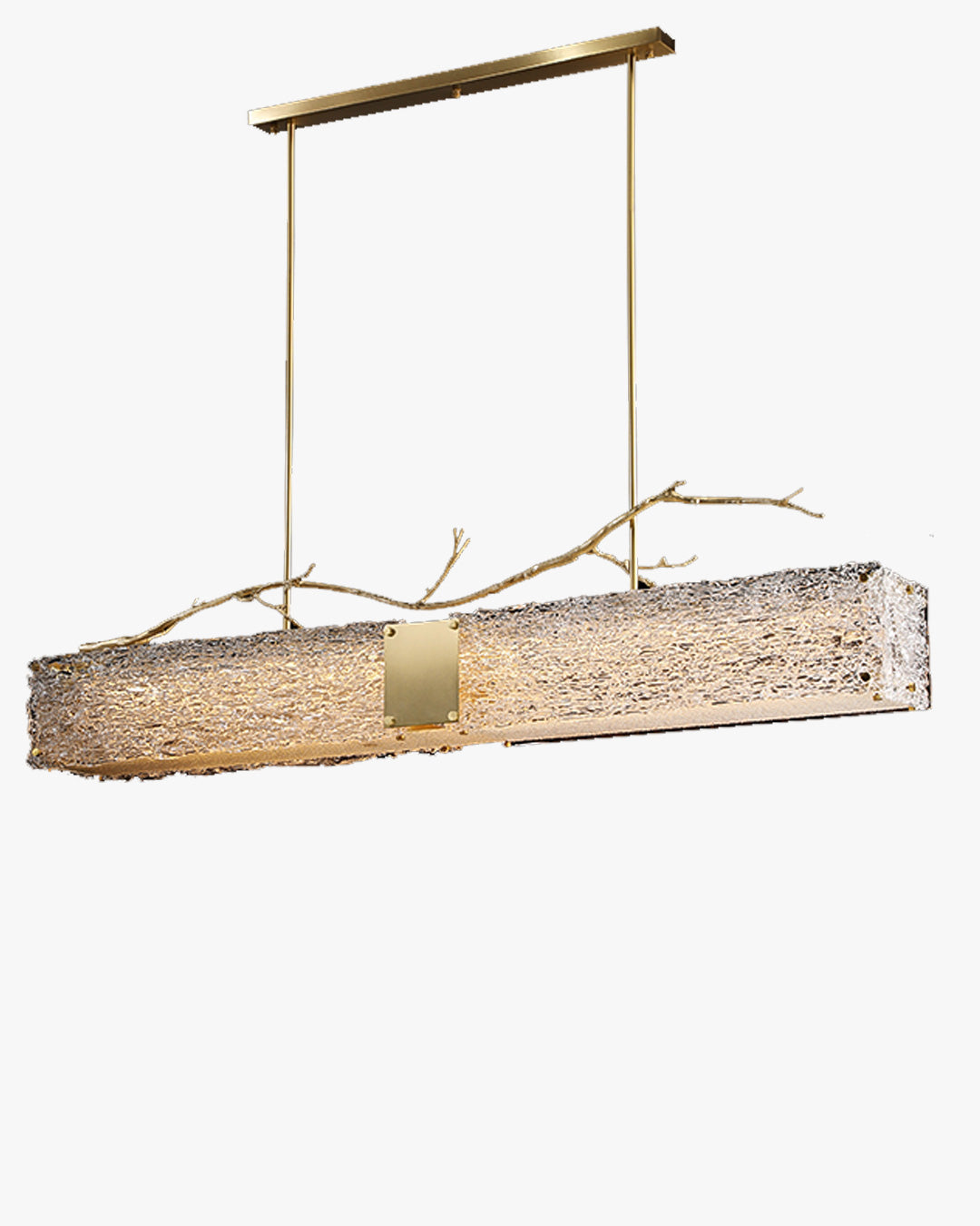Lustre rectangulaire en verre WOMO-WM2364