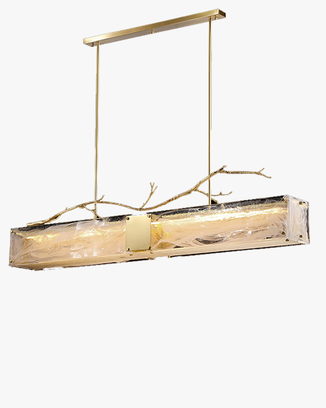 Lustre rectangulaire en verre WOMO-WM2364