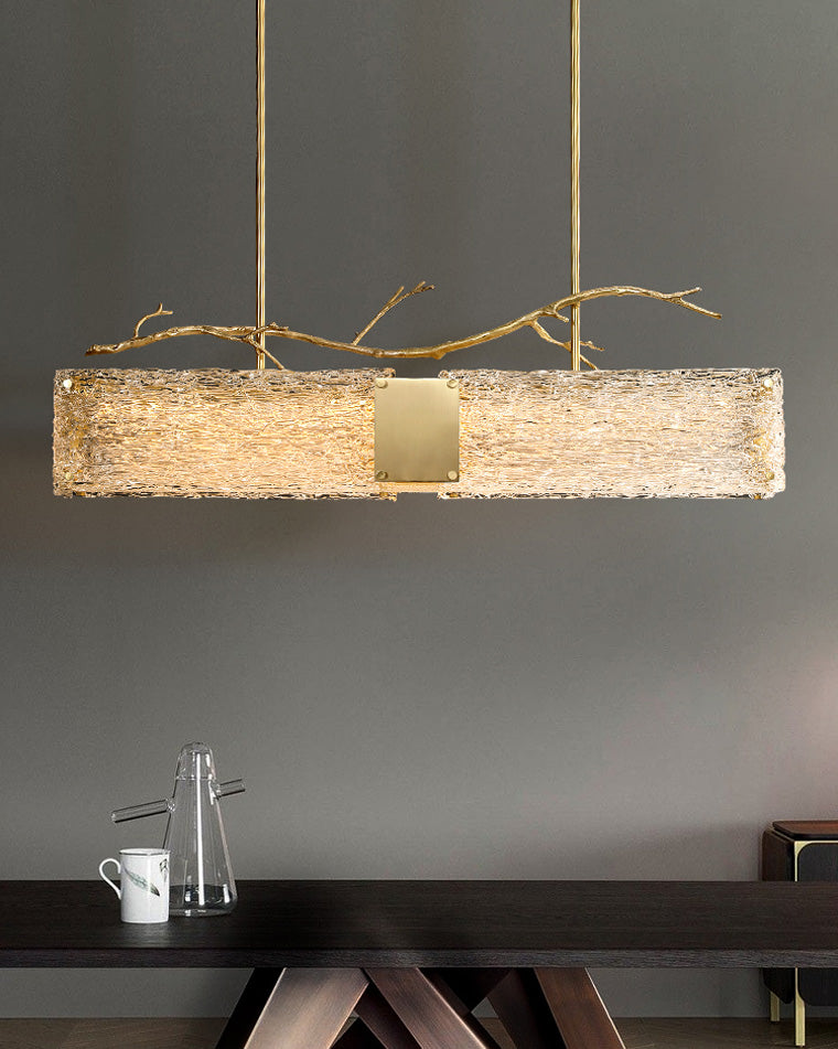 Lustre rectangulaire en verre WOMO-WM2364