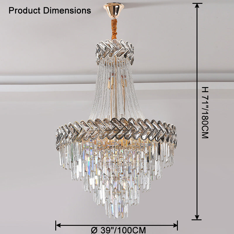 Lustre en cristal à plusieurs niveaux WOMO-WM2381