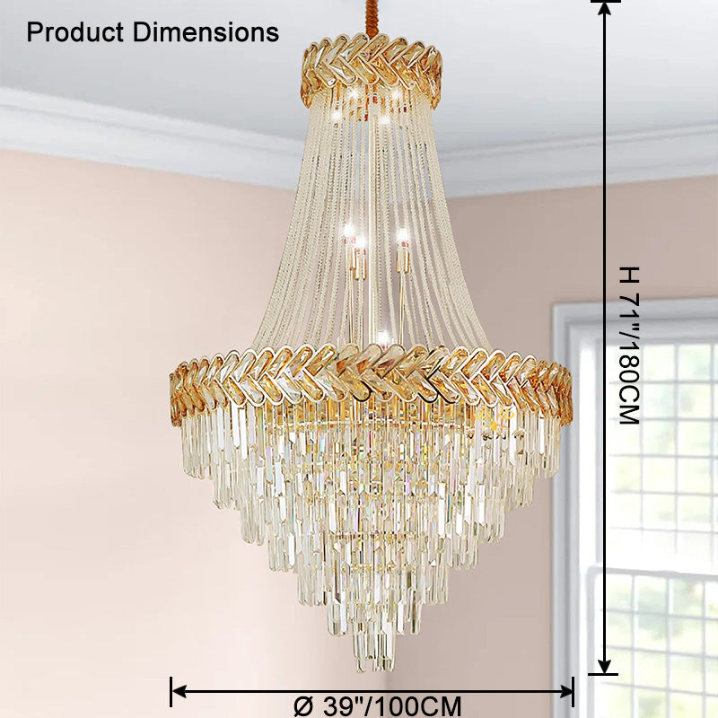 Lustre en cristal à plusieurs niveaux WOMO-WM2381