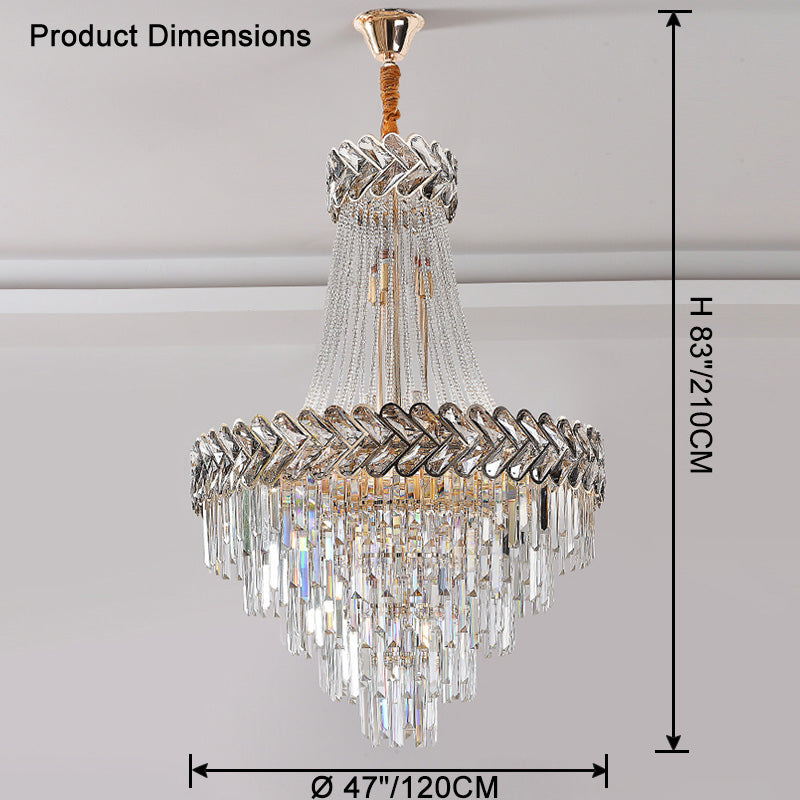 Lustre en cristal à plusieurs niveaux WOMO-WM2381