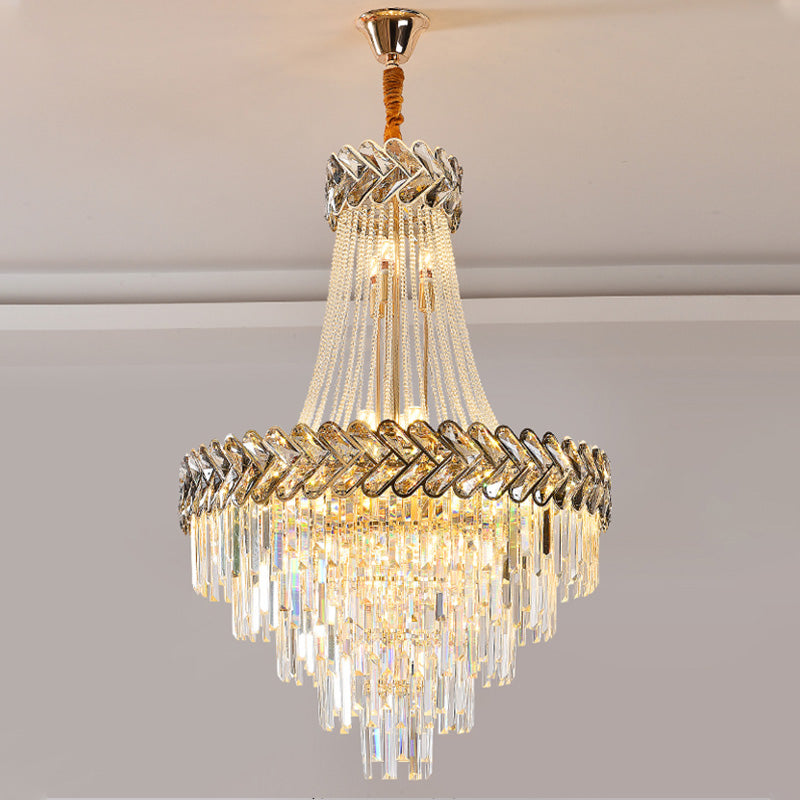 Lustre en cristal à plusieurs niveaux WOMO-WM2381