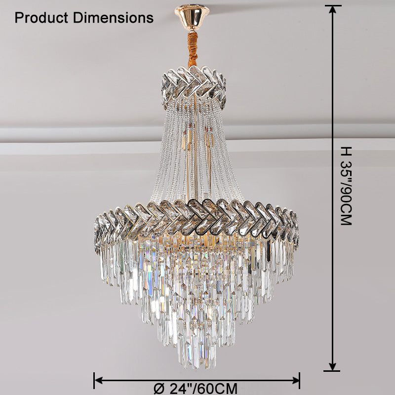 Lustre en cristal à plusieurs niveaux WOMO-WM2381