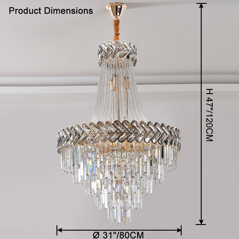 Lustre en cristal à plusieurs niveaux WOMO-WM2381