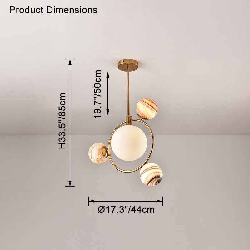 Lustre en verre WOMO Planet-WM2385