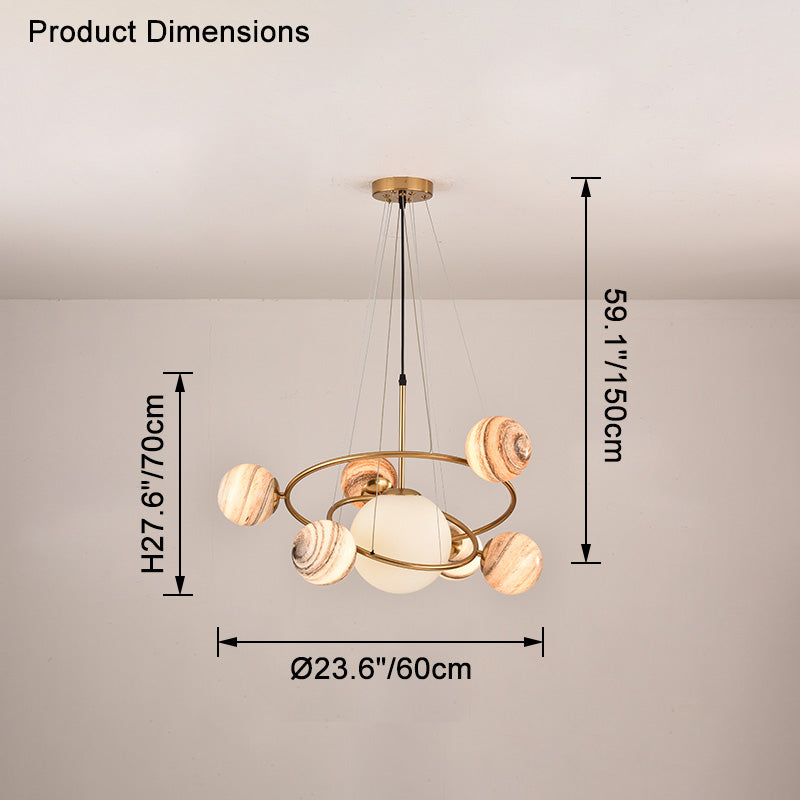 Lustre en verre WOMO Planet-WM2385