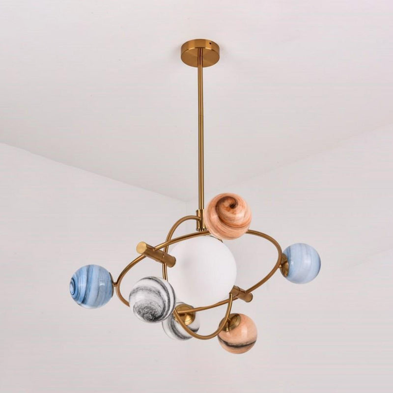 Lustre en verre WOMO Planet-WM2385