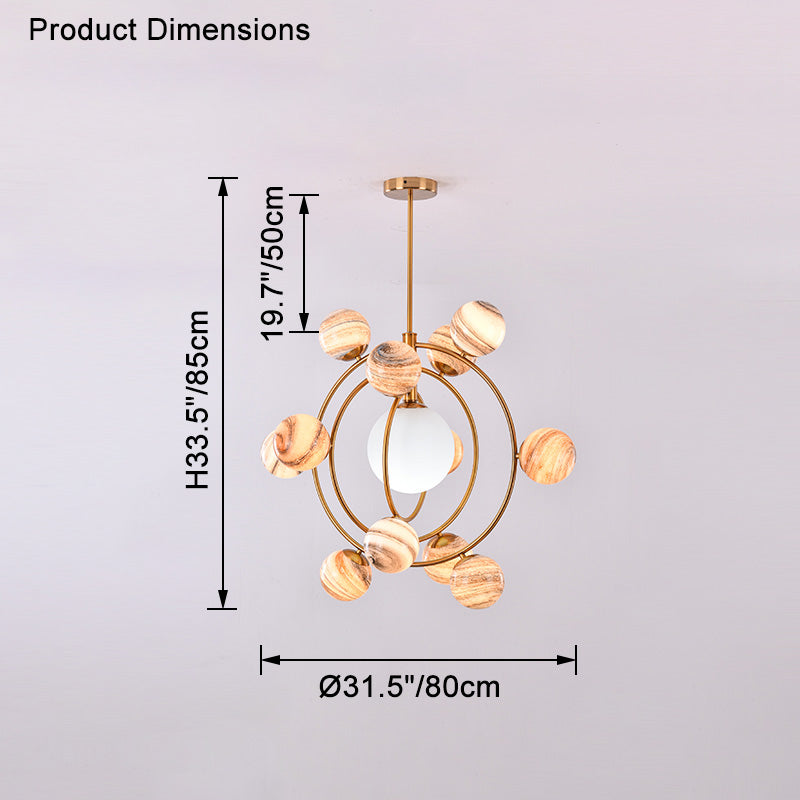 Lustre en verre WOMO Planet-WM2385