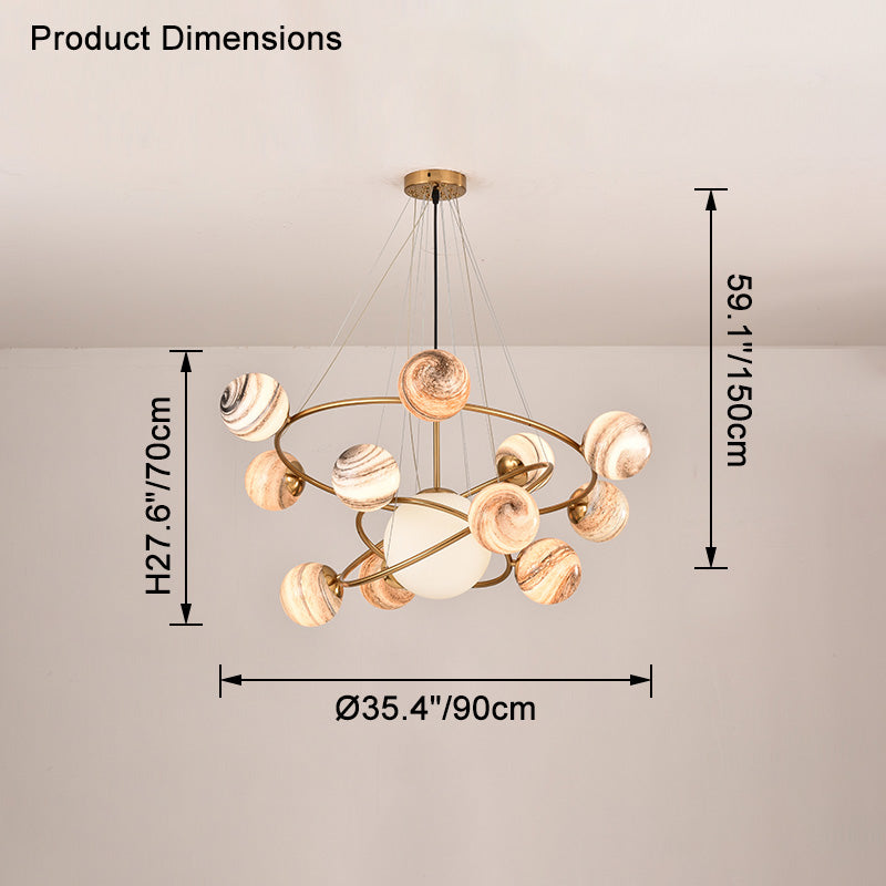 Lustre en verre WOMO Planet-WM2385