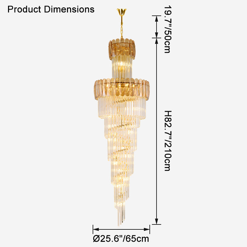 Lustre en cristal en cascade WOMO-WM2387