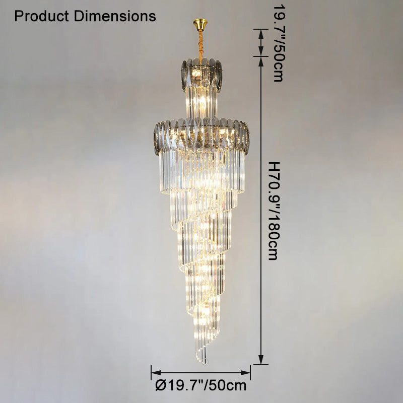 Lustre en cristal en cascade WOMO-WM2387