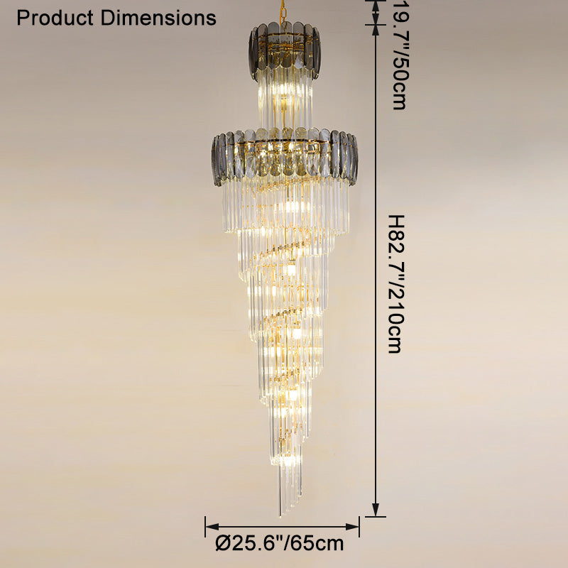 Lustre en cristal en cascade WOMO-WM2387