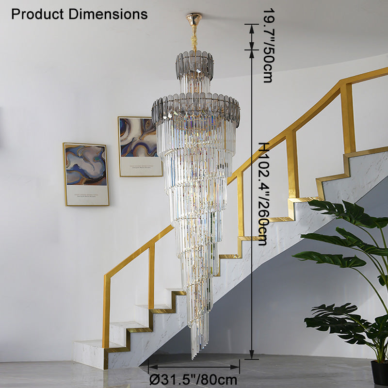 Lustre en cristal en cascade WOMO-WM2387
