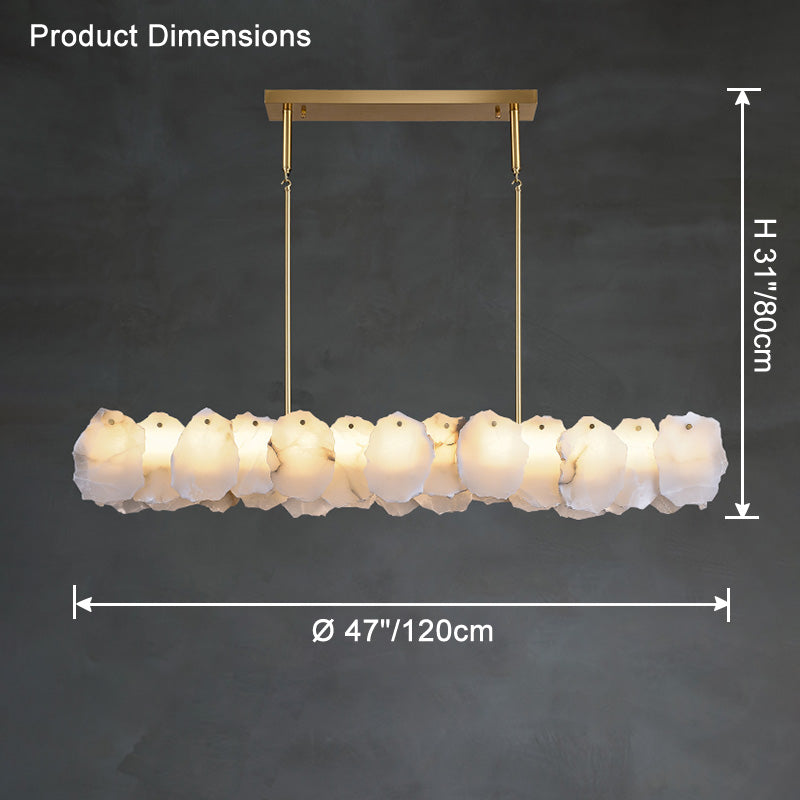WOMO Lustre Rond Albâtre Doré Décorative-WM2392a