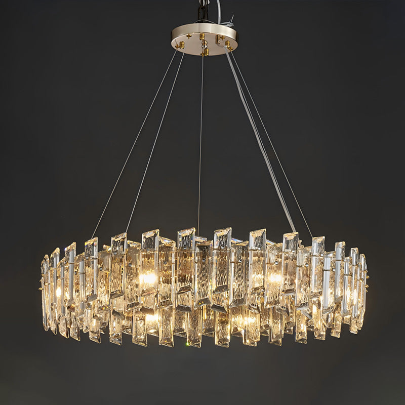 Lustre rond en cristal doré WOMO-WM2397