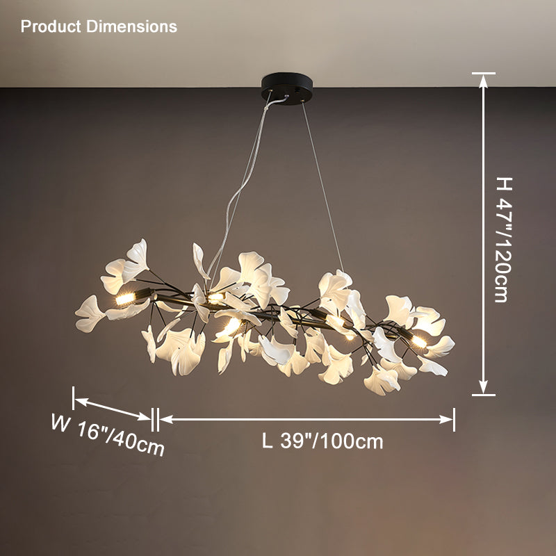 WOMO Lustre Linéaire Feuille de Ginkgo-WM2413