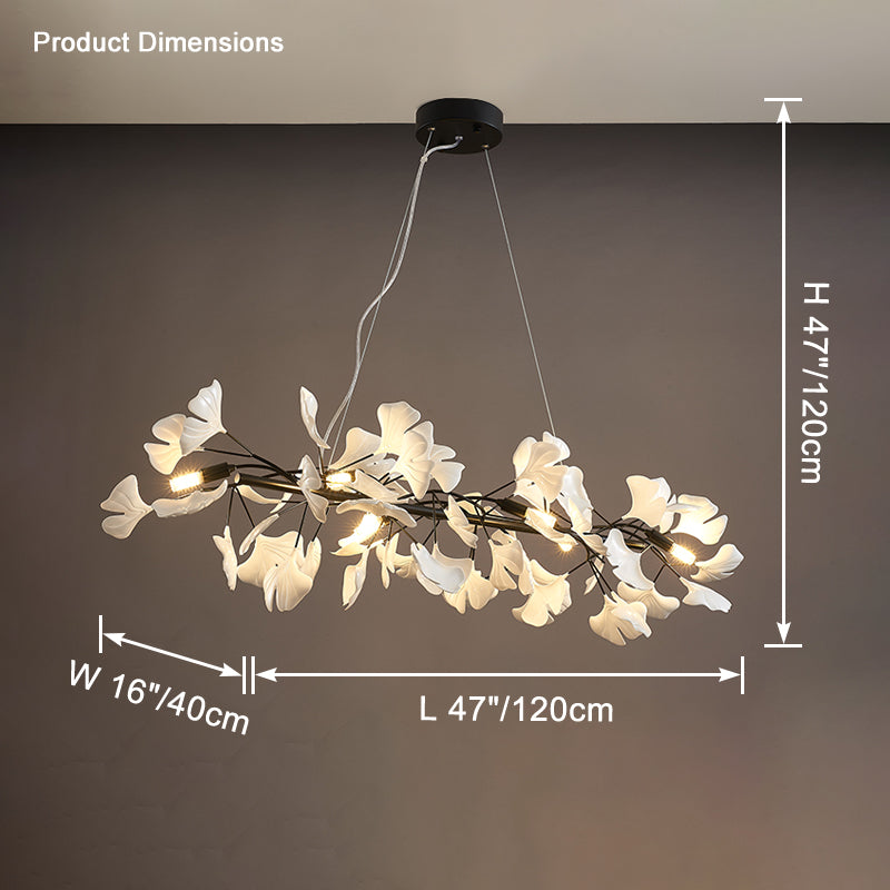 WOMO Lustre Linéaire Feuille de Ginkgo-WM2413