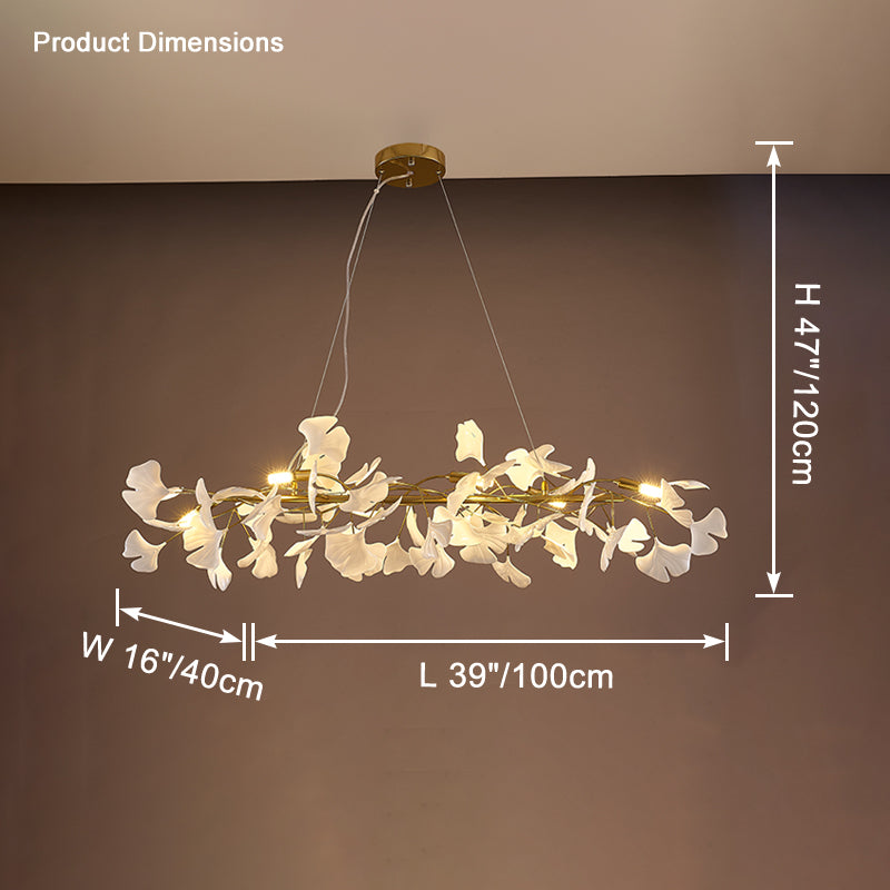 WOMO Lustre Linéaire Feuille de Ginkgo-WM2413