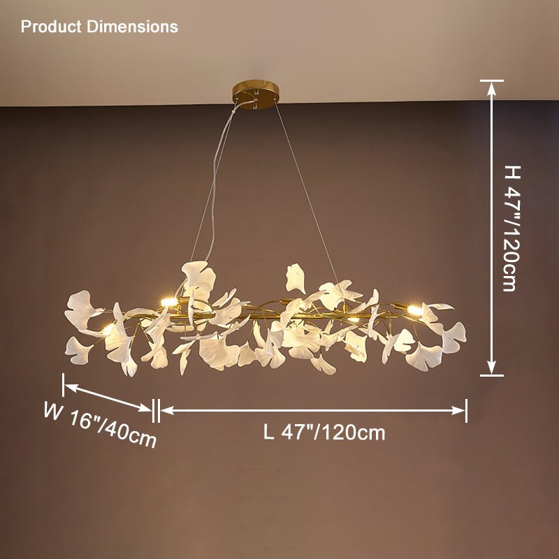 WOMO Lustre Linéaire Feuille de Ginkgo-WM2413