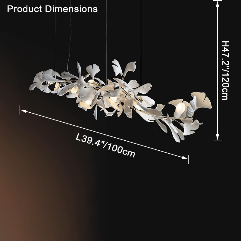 WOMO Lustre Long Feuille de Ginkgo Céramiqu Décorative-WM2430