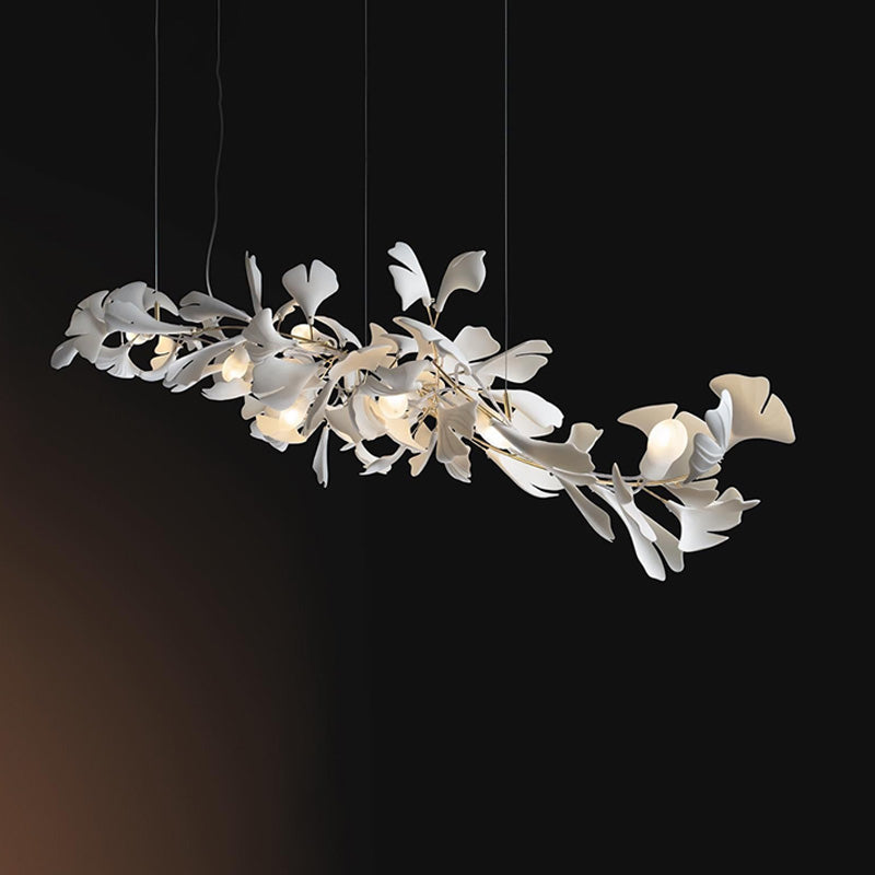 WOMO Lustre Long Feuille de Ginkgo Céramiqu Décorative-WM2430