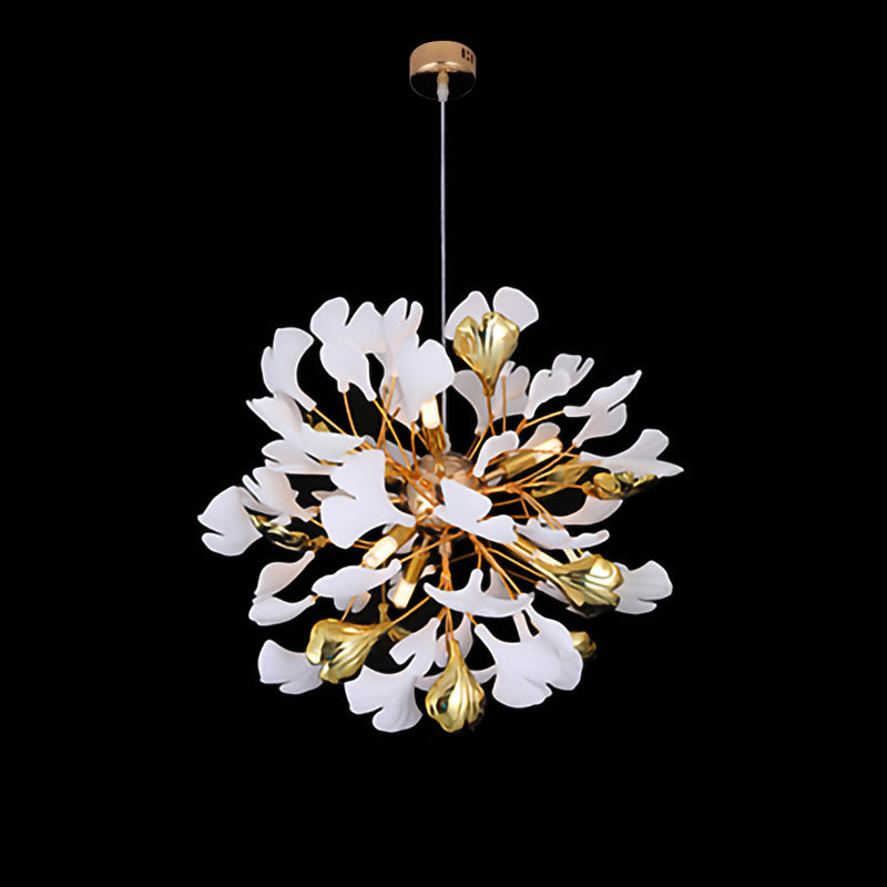 WOMO Lustre Boule Feuille de Ginkgo Céramiqu Décorative-WM2431