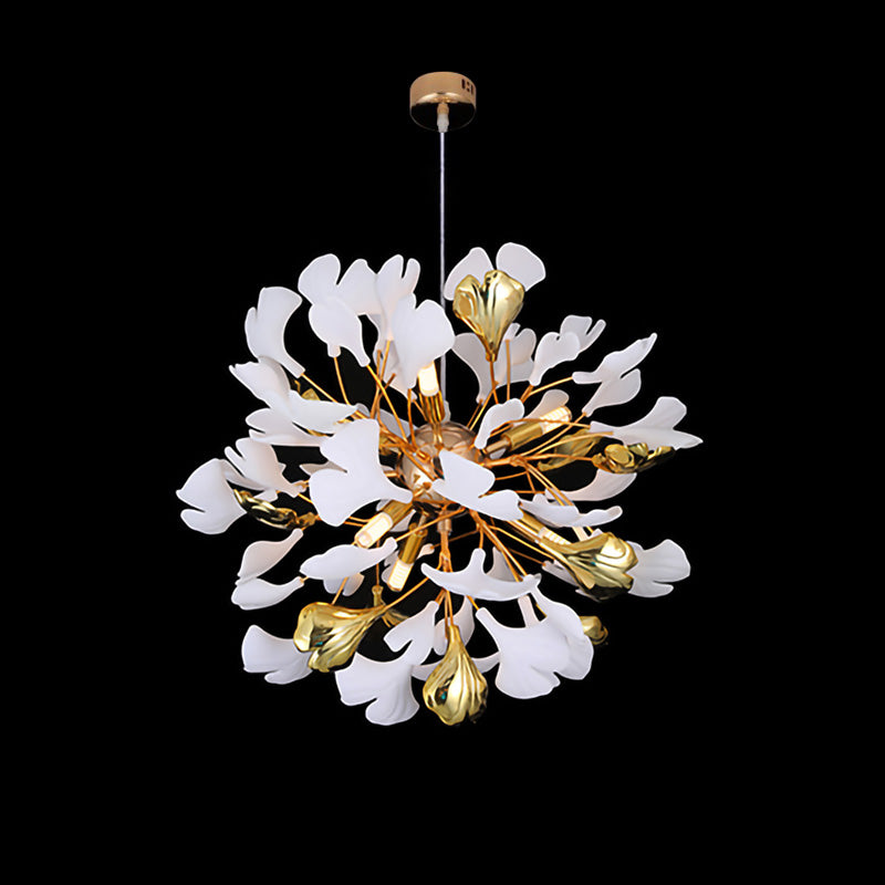 WOMO Lustre Boule Feuille de Ginkgo Céramiqu Décorative-WM2431