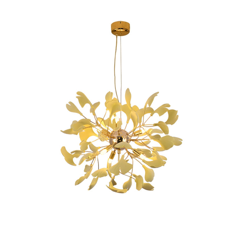 WOMO Lustre Boule Feuille de Ginkgo Céramiqu Décorative-WM2431