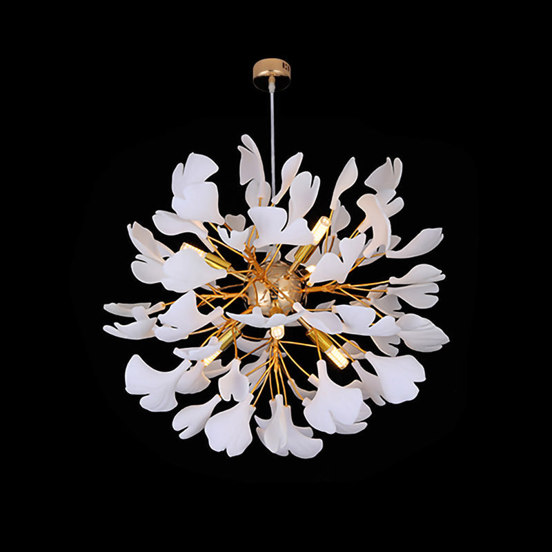 WOMO Lustre Boule Feuille de Ginkgo Céramiqu Décorative-WM2431