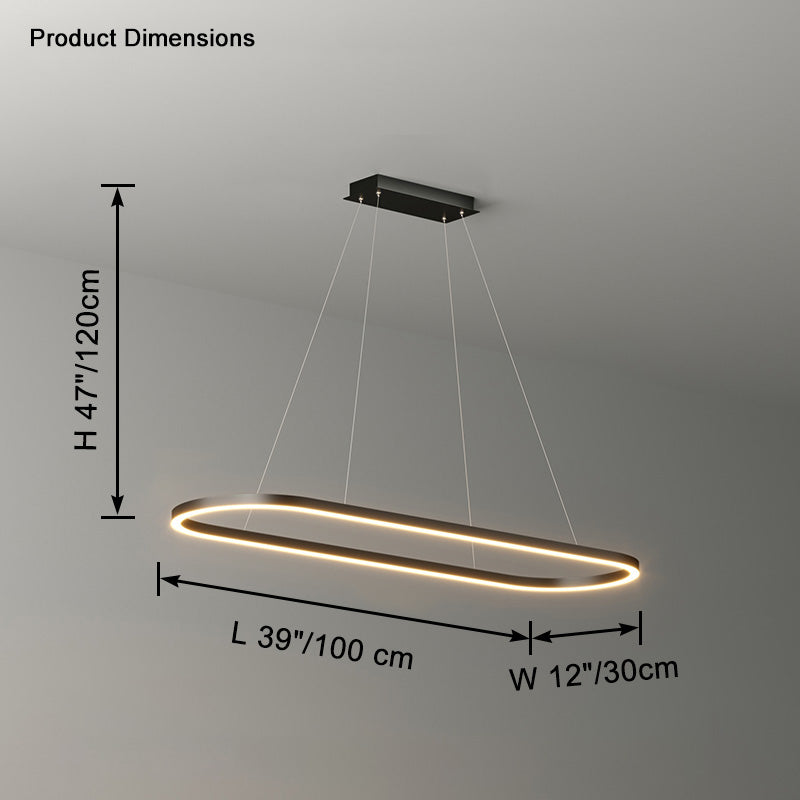 WOMO Lustre Ovale Led Minimaliste-WM2434