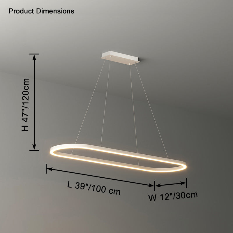 WOMO Lustre Ovale Led Minimaliste-WM2434