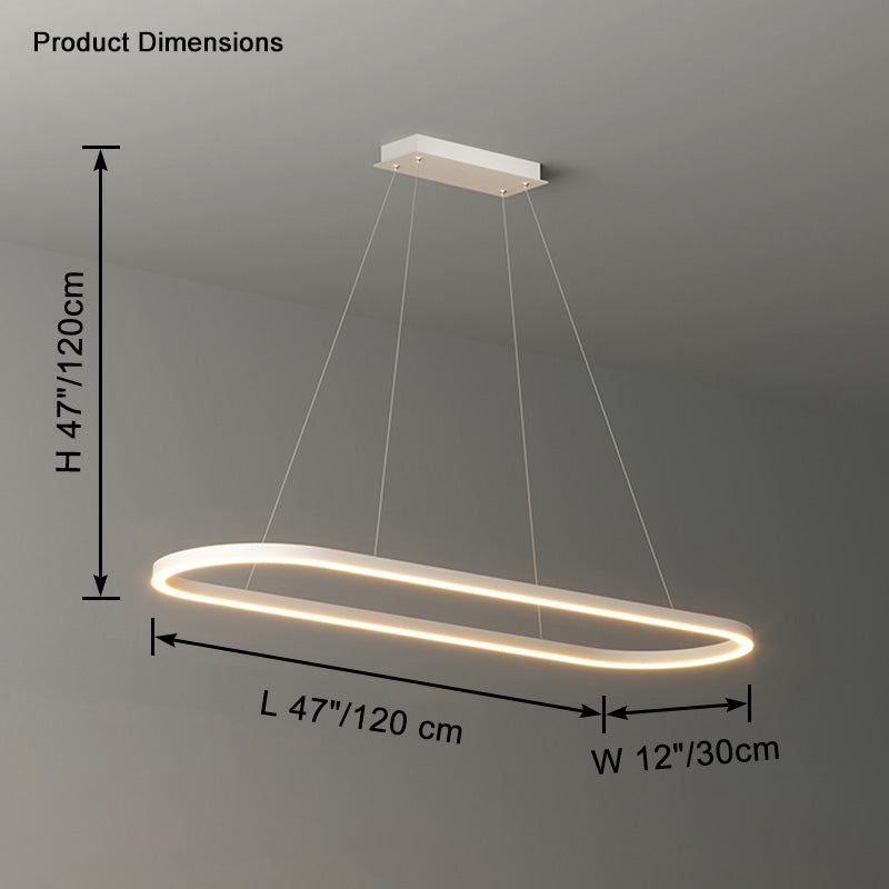 WOMO Lustre Ovale Led Minimaliste-WM2434