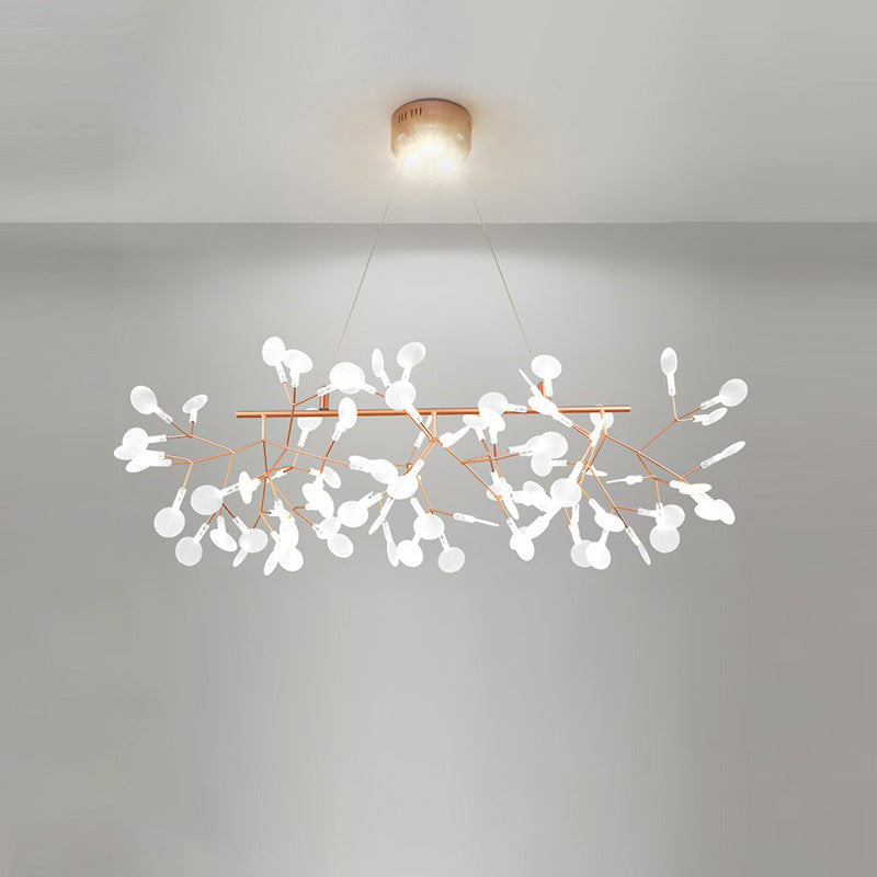 WOMO Lustre Linéaire Branche Led Rose Doré-WM2436