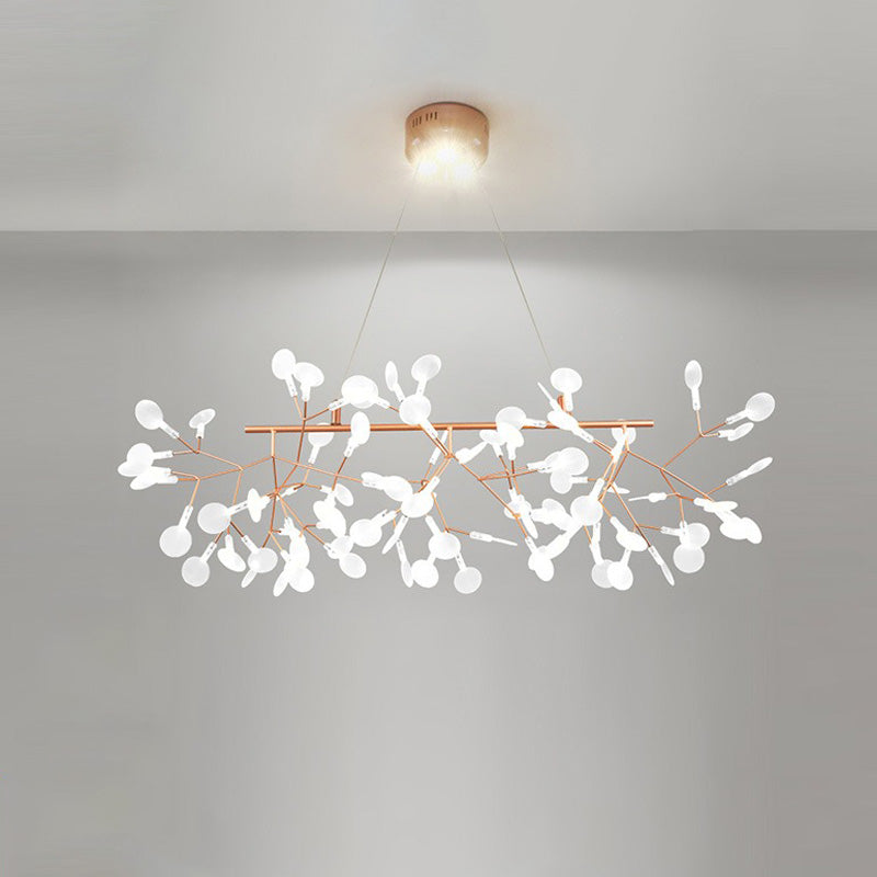 WOMO Lustre Linéaire Branche Led Rose Doré-WM2436