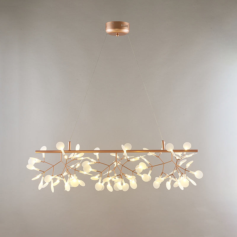 WOMO Lustre Linéaire Branche Led Rose Doré-WM2436