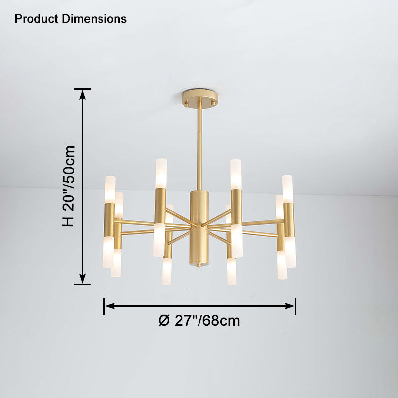 WOMO Lustre Bougies Led Doré/Noir-WM2447